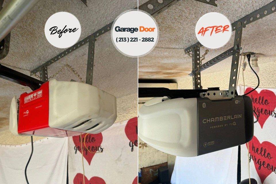 Before and after: garage door repair Lake Wales, FL